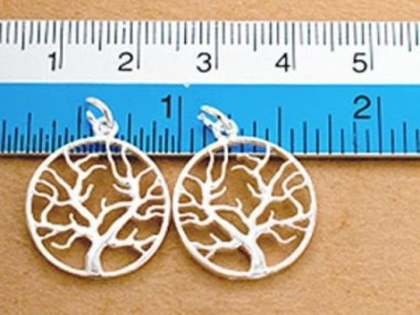 925 Sterling Silver Tree of Life Pendants 18 mm.