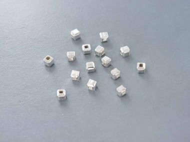 Karen Hill Tribe Silver Round Cube Beads 3.4mm.