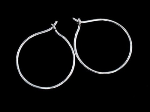 4 pairs of 925 Sterling Silver Circle Hoop Earrings 20mm.