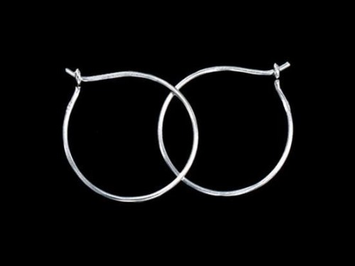 4 pairs of 925 Sterling Silver Circle Hoop Earrings 20mm.