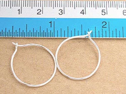 4 pairs of 925 Sterling Silver Circle Hoop Earrings 20mm.