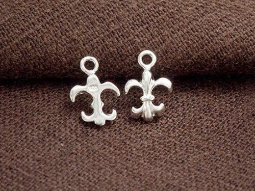 2 of 925 Sterling Silver Fleur de lis Charms 8x9 mm.