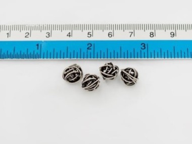 Karen Hill Tribe Silver Wire Ball Beads 10mm.