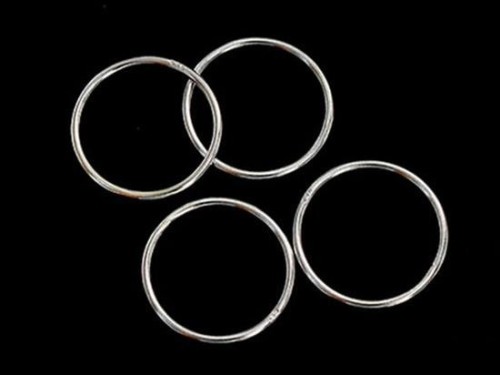 10 of 925 Sterling Silver Closed Jump Rings 1x15mm.