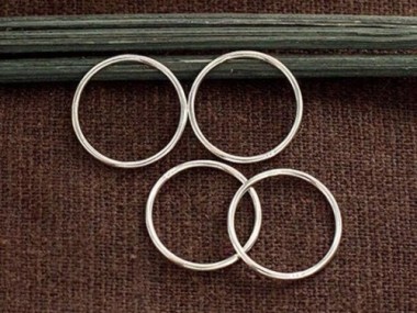 925 Sterling Silver Closed Jump Rings 1x15mm.