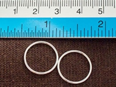 925 Sterling Silver Closed Jump Rings 1x15mm.