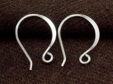 925 Sterling Silver Ear Wires 14x19 mm.