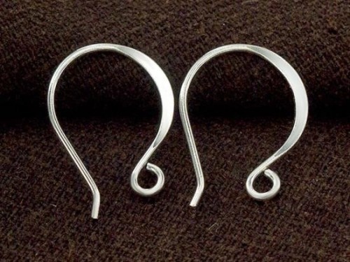 5 pairs of 925 Sterling Silver Ear Wires 14x19 mm. ,20 AWG wire