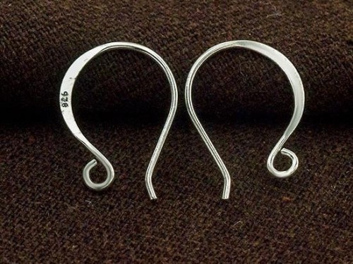 5 pairs of 925 Sterling Silver Ear Wires 14x19 mm. ,20 AWG wire