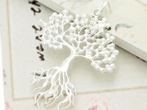 1 of 925 Sterling Silver Tree of Life Pendant 25x30 mm. Polish Finished