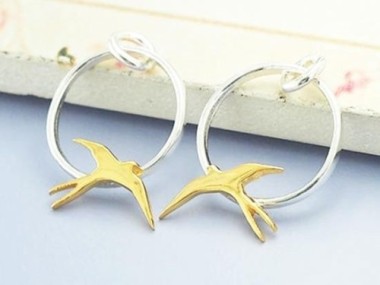 925 Sterling Silver Bird Charms 13.5mm.