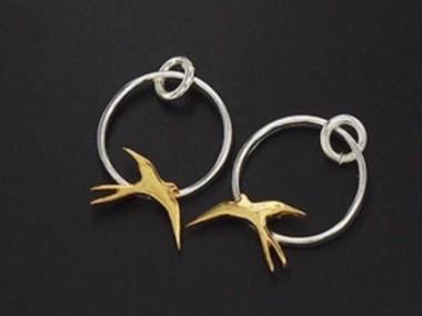 925 Sterling Silver Bird Charms 13.5mm.