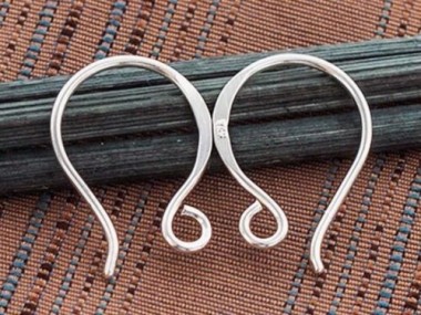 5 pairs of 925 Sterling Silver Ear Wires 12x17 mm. ,20 AWG wire