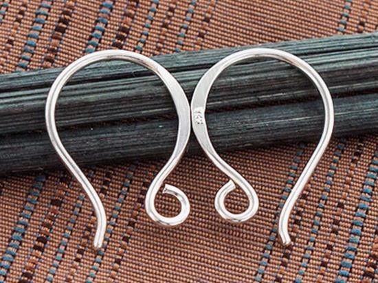 5 pairs of 925 Sterling Silver Ear Wires 12x17 mm. ,20 AWG wire