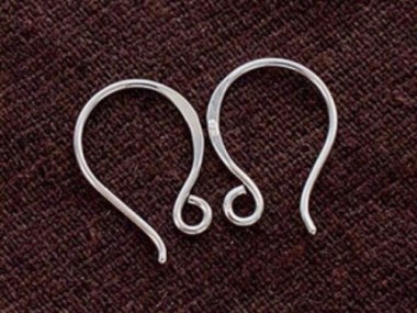 925 Sterling Silver Ear Wires 12x17 mm.