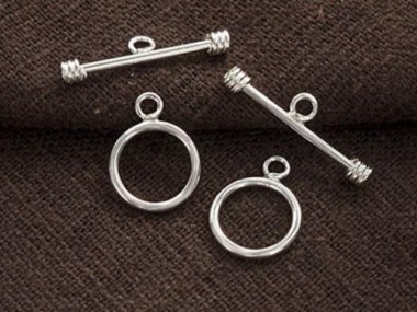 925 Sterling Silver Toggles 10 mm.