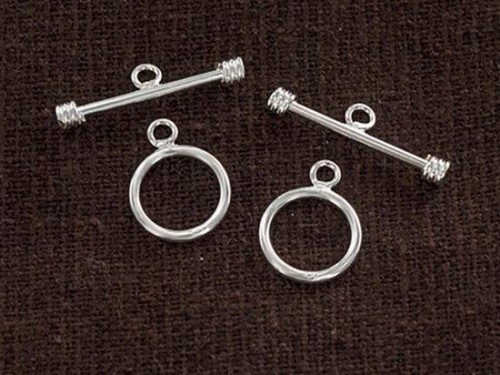 5 of 925 Sterling Silver Toggles 10 mm.