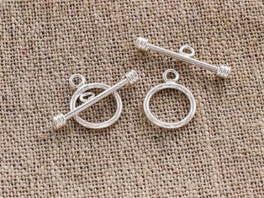 925 Sterling Silver Toggles 10 mm.