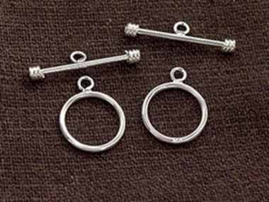 925 Sterling Silver Toggles 12 mm.