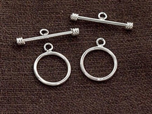 4 of 925 Sterling Silver Toggles 12 mm.