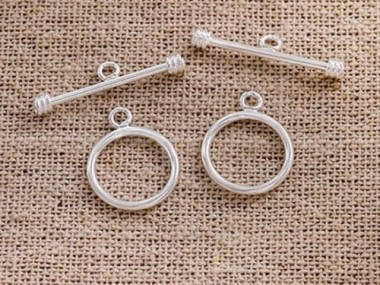 925 Sterling Silver Toggles 12 mm.