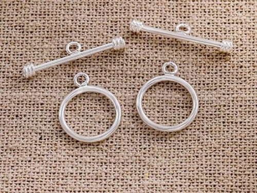 4 of 925 Sterling Silver Toggles 12 mm.