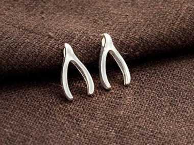 925 Sterling Silver Wishbone Charms 6.5x11.5mm.P