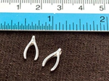 925 Sterling Silver Wishbone Charms 6.5x11.5mm.P