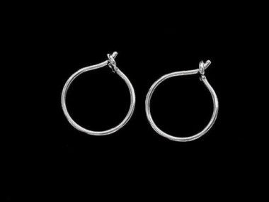 4 pairs of 925 Sterling Silver Circle Hoop Earrings 12mm.