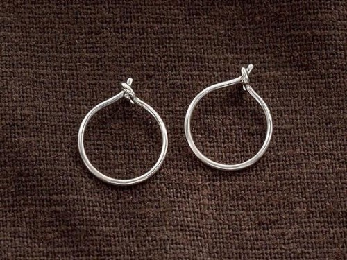 4 pairs of 925 Sterling Silver Circle Hoop Earrings 12mm.