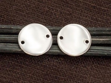 925 Sterling Silver Round Links, Connectors 12mm.