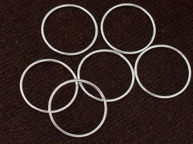 925 Sterling Silver Closed Jump Rings 1x20mm.