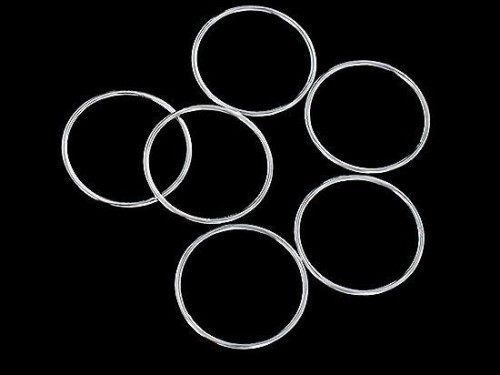 6 of 925 Sterling Silver Closed Jump Rings 1x20mm.