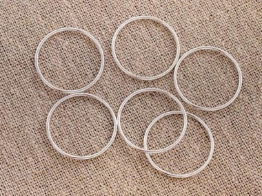 925 Sterling Silver Closed Jump Rings 1x20mm.