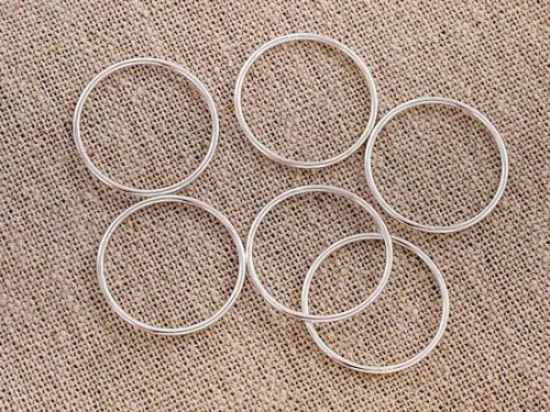 6 of 925 Sterling Silver Closed Jump Rings 1x20mm.