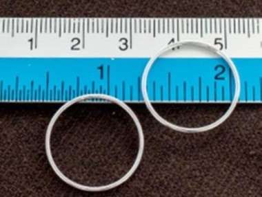 925 Sterling Silver Closed Jump Rings 1x20mm.