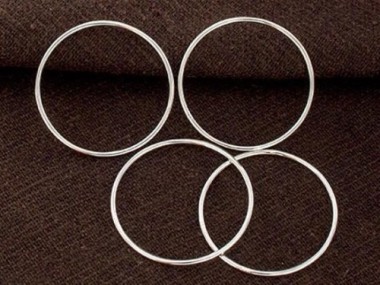 925 Sterling Silver Closed Jump Rings 1x25mm.