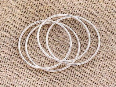 925 Sterling Silver Closed Jump Rings 1x25mm.