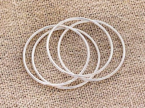 4 of 925 Sterling Silver Closed Jump Rings 1x25mm.