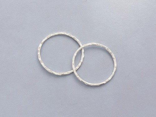 4 of Karen Hill Tribe Silver Hammered Circle Jump Rings 25 mm.