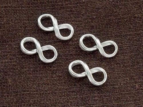 4 of 925 Sterling Silver Infinity Links 7x14mm.