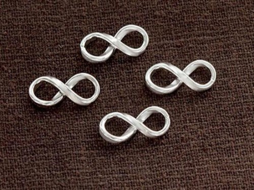 4 of 925 Sterling Silver Infinity Links 7x14mm.