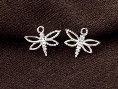 925 Sterling Silver Dragonfly Charms 13x15 mm.