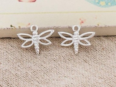 925 Sterling Silver Dragonfly Charms 13x15 mm.