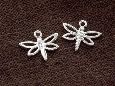 925 Sterling Silver Dragonfly Charms 13x15 mm.