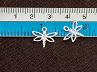 925 Sterling Silver Dragonfly Charms 13x15 mm.