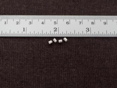 Karen Hill Tribe Silver Plain Spacer Beads 2.5x2.6mm.