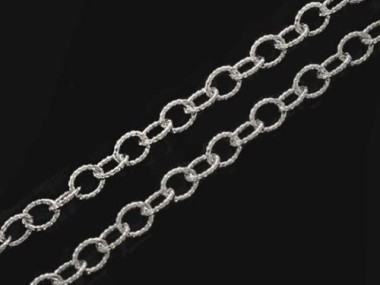 925 Sterling Silver Twisted Oval Link Chain 3.2x3.8 mm.