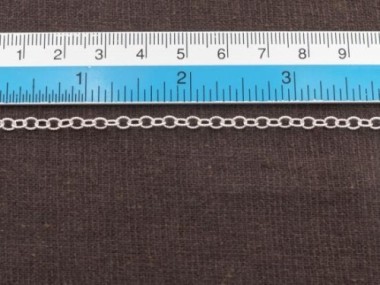 925 Sterling Silver Twisted Oval Link Chain 3.2x3.8 mm.