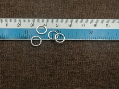 925 Sterling Silver Twisted Closed Circle Rings , Connectors 8x1mm.